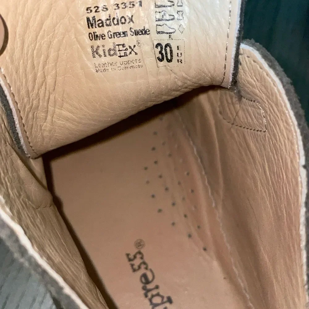 KidExpress Maddox Gray Suede Ankle Boots